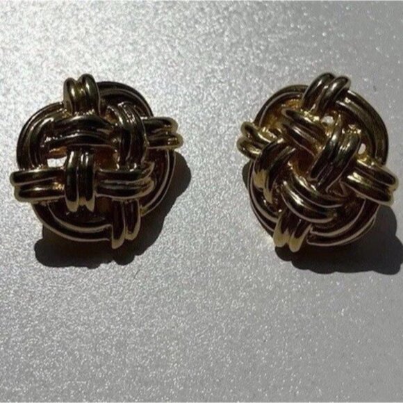 Vintage Cookie Lee Earrings Women’s Modern Quality Gold Gunmetal Chain Clip On - Picture 12 of 15